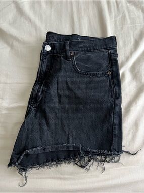 American Eagle Outfitters Black Distressed Denim Cutoff Shorts